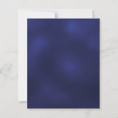 Papier Faire-part d'invitation à motif de monogramme bleu (Dos)