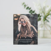 Papier Faire-part d'obtention du diplôme de Rose du budge (Debout devant)