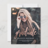 Papier Faire-part d'obtention du diplôme de Rose du budge (Devant)