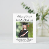 Papier Faire-part d'obtention d'un diplôme de l'Ordre du  (Debout devant)