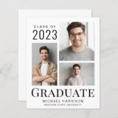 Papier Faire-part d'obtention d'un diplôme de photographi (Devant / Derrière)