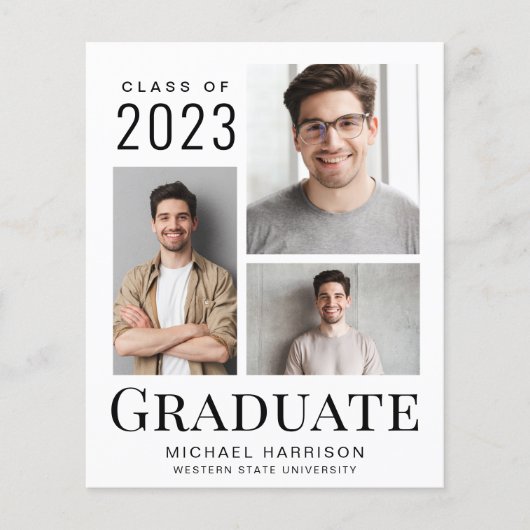 Papier Faire-part d'obtention d'un diplôme de photographi (Devant)