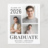 Papier Faire-part d'obtention d'un diplôme de photographi (Devant)