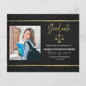 Papier Faire-part d'obtention d'un diplôme d'études de dr (Devant)