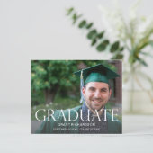 Papier Faire-part d'obtention d'un diplôme d'études supér (Debout devant)