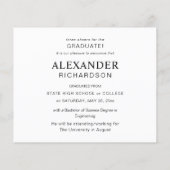 Papier Faire-part d'obtention d'un diplôme d'études supér (Dos)