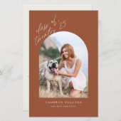 Papier faire-part d'obtention d'un diplôme en Arc de terr (Devant / Derrière)