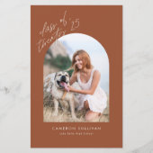 Papier faire-part d'obtention d'un diplôme en Arc de terr (Devant)