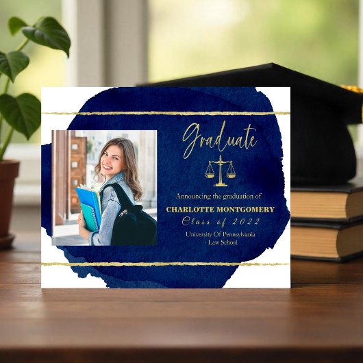 Papier Faire-part du budget des études de droit