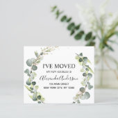 Papier Faire-part en mouvement Eucalyptus Verdure Aquarel (Debout devant)