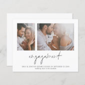 Papier Faire-part Fiançailles de script photo Budget 2 (Devant / Derrière)