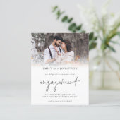 Papier Faire-part Fiançailles de superposition de photo b (Debout devant)