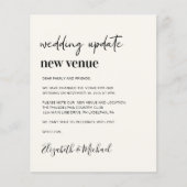 Papier Faire-part Mariage de crème de nouveau lieu Budget (Devant)