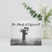 Papier Faire-part Mariage de typographie manuscrite Budge (Debout devant)