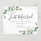 Papier FAIRE-PART Mariage Eucalyptus BUDGET (Devant)