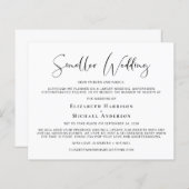 Papier Faire-part Mariage réduit du budget (Devant / Derrière)