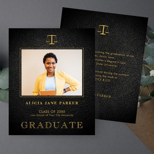 Papier Faire-part photo de l'école de droit budgétaire