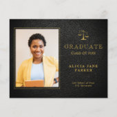 Papier Faire-part photo de l'école de droit budgétaire (Devant)