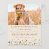 Papier Faire-part photo du Fleur sauvage budgétaire (Dos)