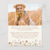 Papier Faire-part photo du Fleur sauvage budgétaire (Dos)