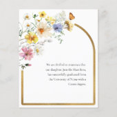 Papier Faire-part photo Fleur sauvage coloré (Dos)