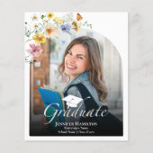 Papier Faire-part photo Fleur sauvage coloré (Devant)