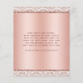 Papier Faire-part photo Rose Gold Fiançailles (Dos)