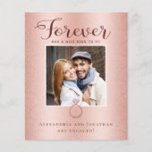 Papier Faire-part photo Rose Gold Fiançailles (Devant)