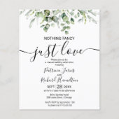 Papier Faire Simple Invitation de Mariage à Petit Budget  (Devant)