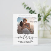 Papier Faire Simple Photo Invitation de Mariage (Debout devant)