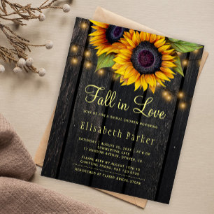 Papier Faire tomber en amour budget tournesol invitation