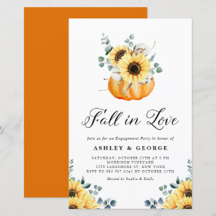Papier Faire tomber en amour Citrouille Tournesol Invitat