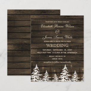 Papier Fairepart de mariage en bois de grange Budget en p