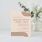 Papier Fairepart de mariage moderne arqué en terracotta a (Debout devant)