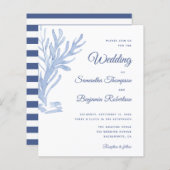 Papier Fairepart de Mariage sur la Plage à Petit Budget M (Devant / Derrière)