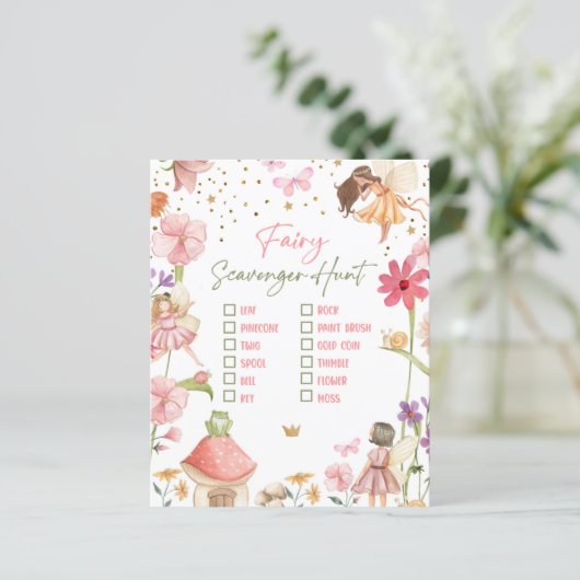 Papier Fairy Anniversday Scavenger Fête de la chasse Forê (Debout devant)