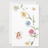 Papier Fairy Colorée Widflower 1er message d'anniversaire (Dos)