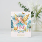 Papier Fairy Princess 1er anniversaire ONE Pink Fairycore (Debout devant)