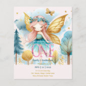 Papier Fairy Princess 1er anniversaire ONE Pink Fairycore (Devant)