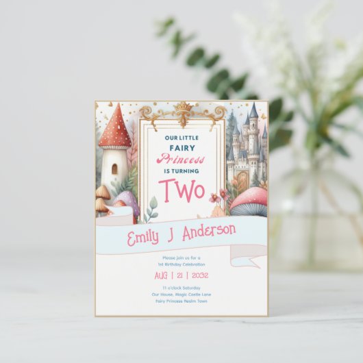 Papier Fairy Princess Anniversaire 1er 2e 3e 4e Fairycore (Debout devant)
