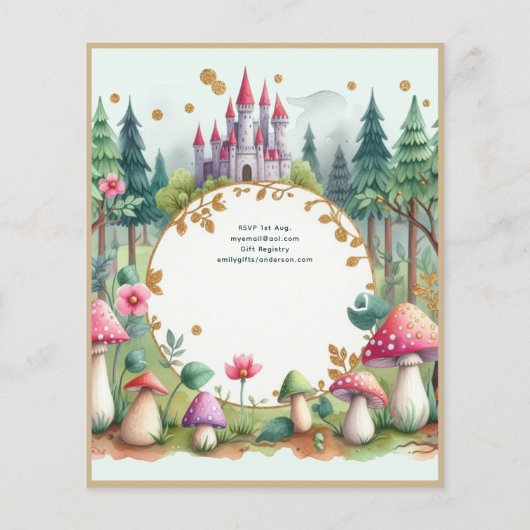 Papier Fairy Princess Anniversaire 1er 2e 3e 4e Fairycore (Dos)