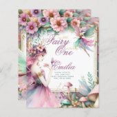 Papier Fairy Princesse 1er anniversaire ou EDIT AGE Or Tu (Devant / Derrière)