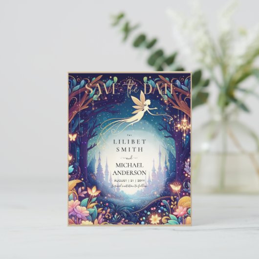 Papier Fairycore Enregistrer la date Fairytale Purple Gol (Debout devant)