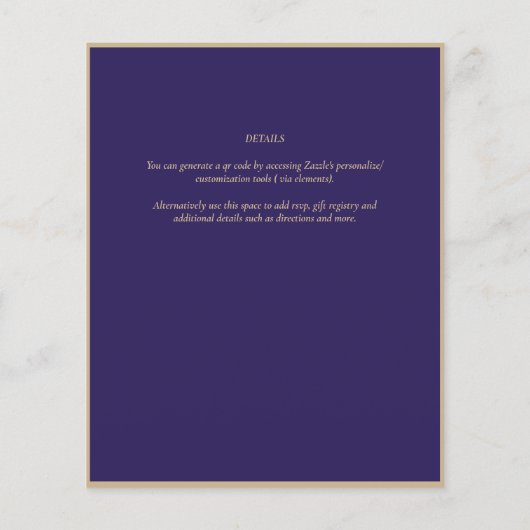 Papier Fairycore Enregistrer la date Fairytale Purple Gol (Dos)