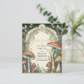 Papier Fairycore Enregistrer la date Green Gold Woodland (Debout devant)