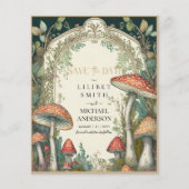 Papier Fairycore Enregistrer la date Green Gold Woodland (Devant)