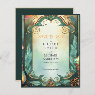 Papier Fairycore Fairytale Enregistrer la date Enchanted