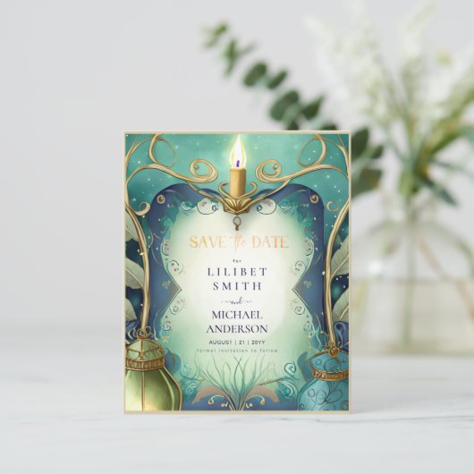 Papier Fairycore Fairytale Enregistrer la date Enchanted  (Debout devant)