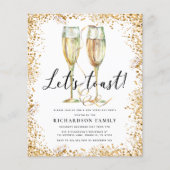 Papier Faisons un toast à la fête du Nouvel An Invitation (Devant)