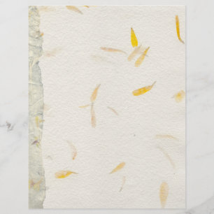 Papier fait à la main - pétales de fleurs